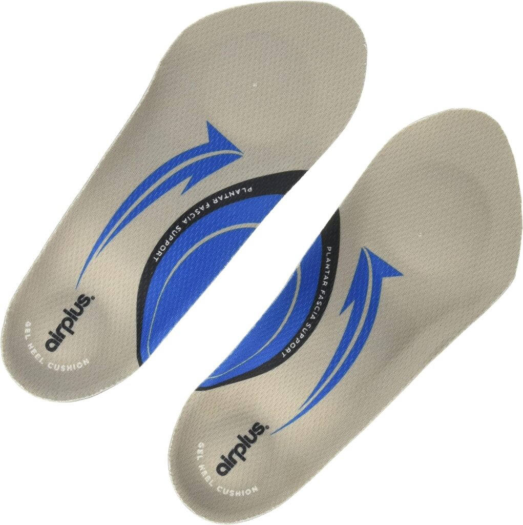 Airplus Plantar Fasciitis Orthotic Shoe Insole for Extra Cushioning and Pain Relief for Men and Women