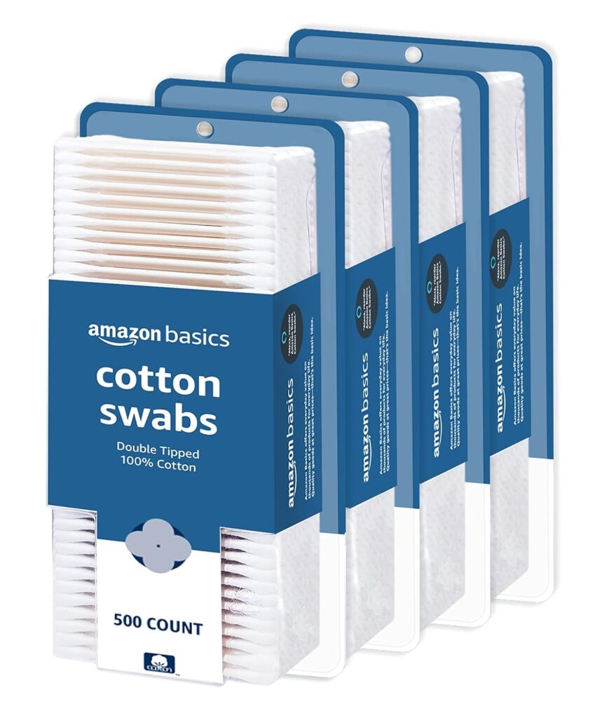 Amazon Basics Cotton Swabs, 500 Count (Previously Solimo)
