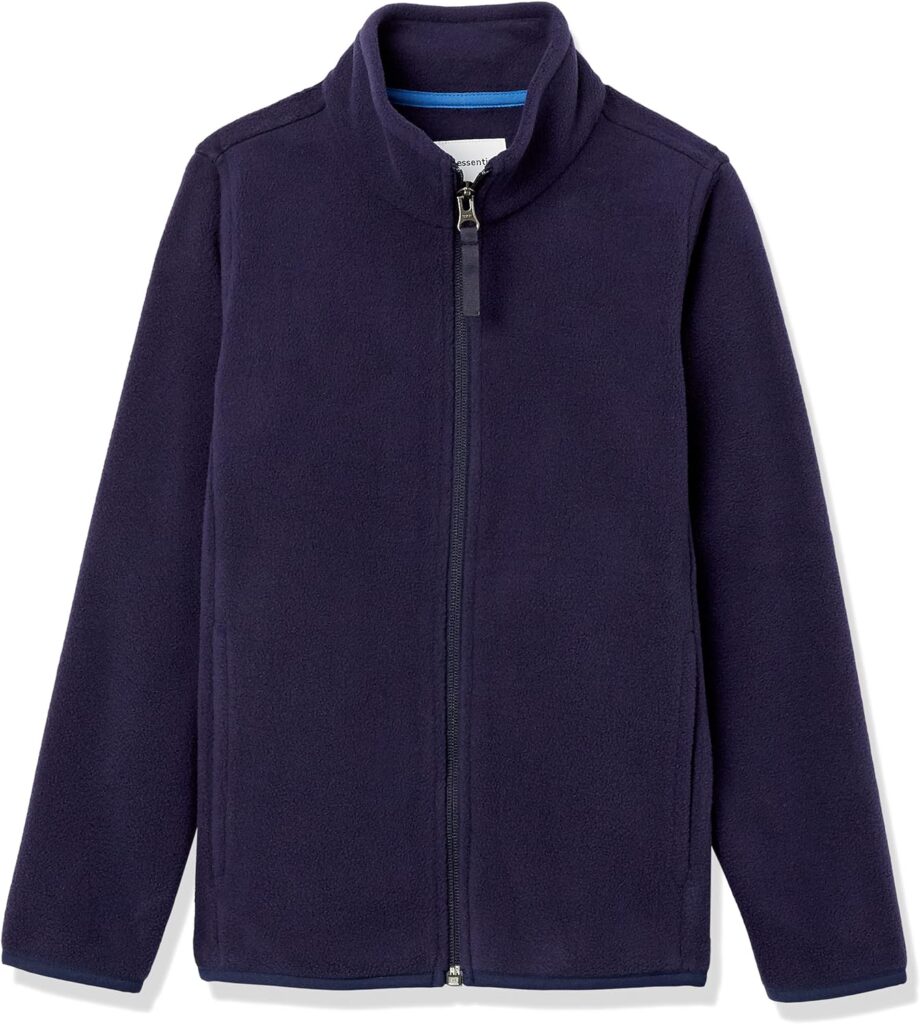Amazon Essentials Boys and Toddlers Polar Fleece Full-Zip Mock Jacket