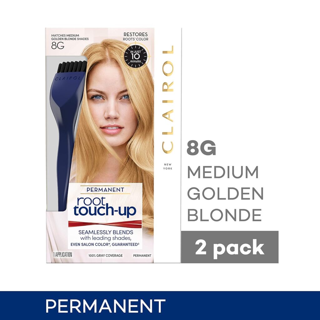 Clairol Root Touch-Up by Nicen Easy Permanent Hair Dye, 5 Medium Brown Hair Color, Pack of 2
