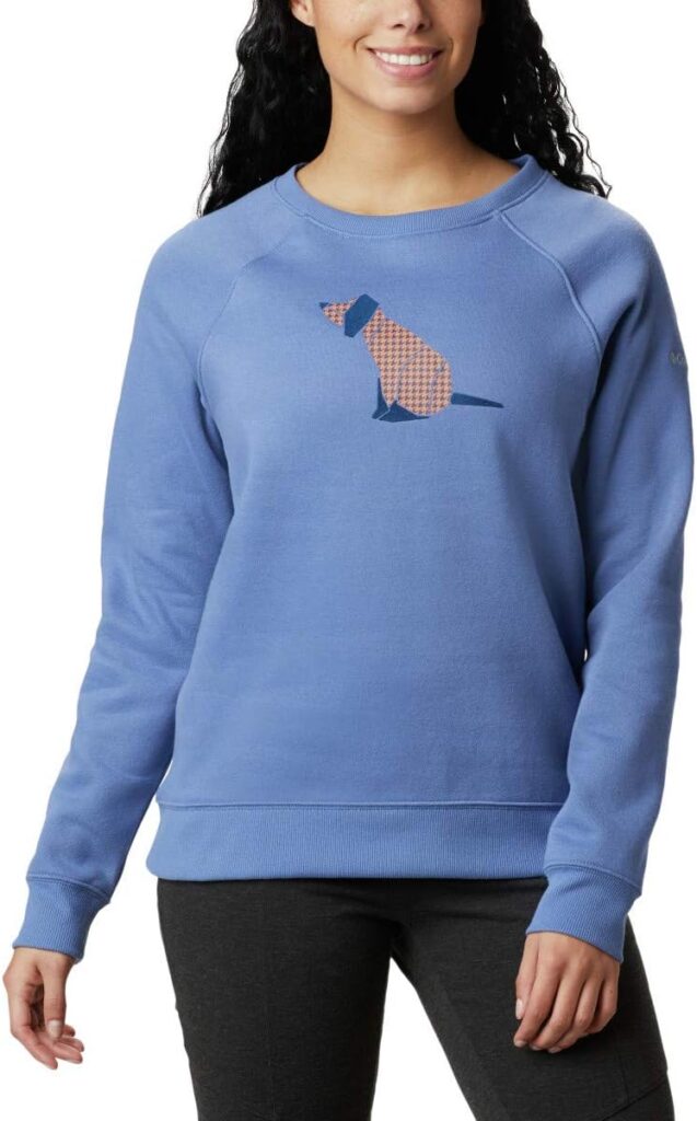 Columbia Womens Hart Mountain Graphic Crew, Soft Pullover