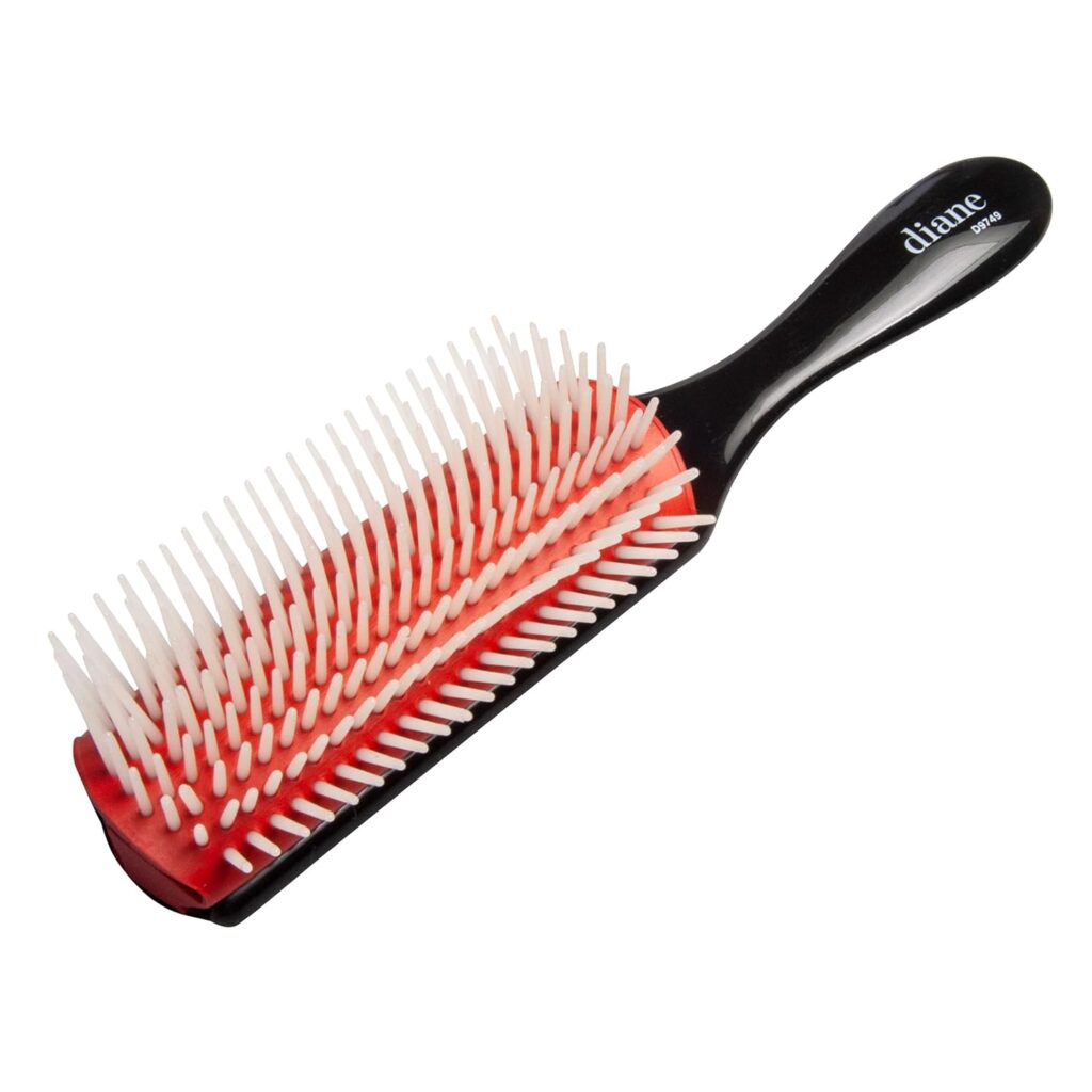 Diane Pro Nylon Pin Styling Hair Brush for Detangling, Separating, Shaping and Defining Wet Thick or Curly Hair, Glides Through Tangles with Ease