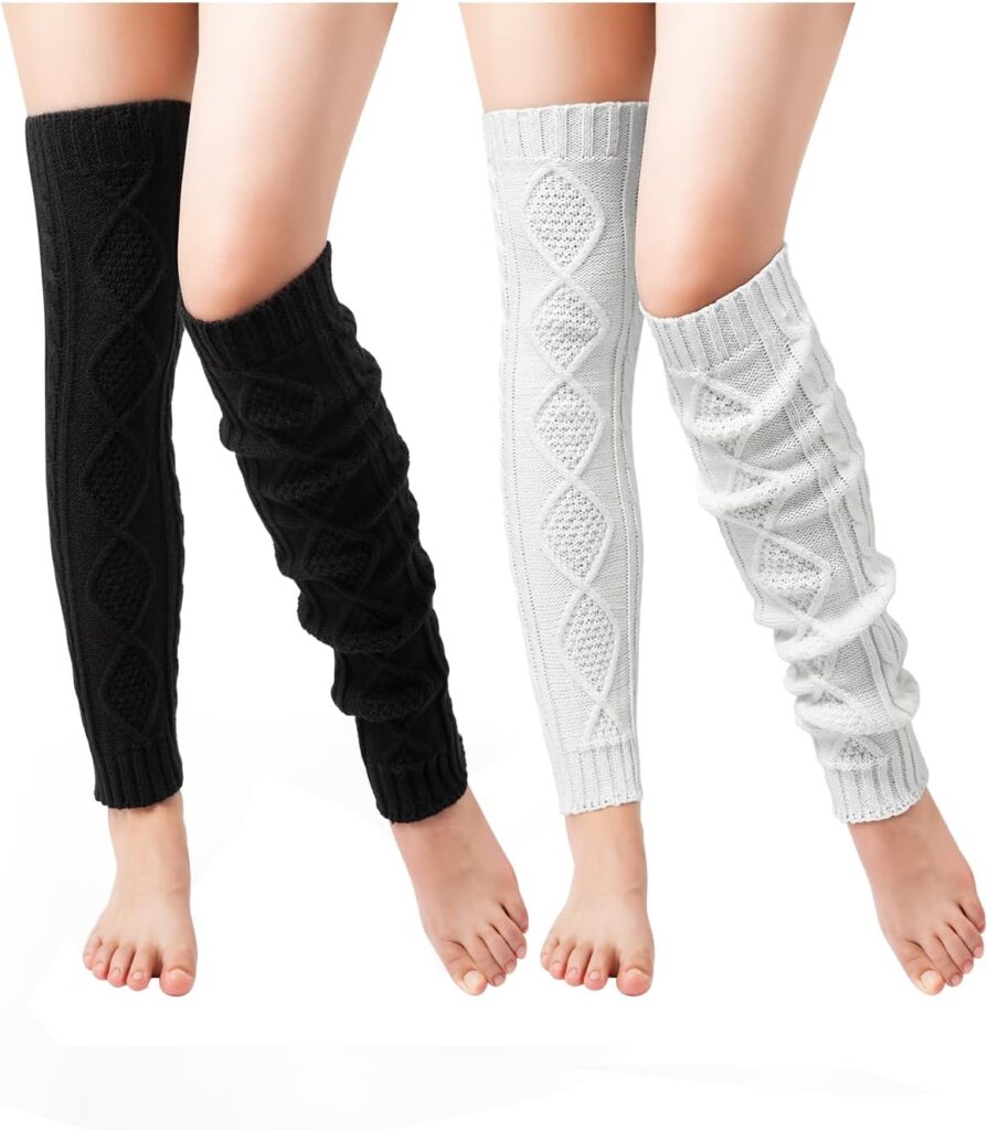 DOFOWORK Leg Warmers - Leg Warmers for Women/Girls, 80s Accessories for Women Inspired Outfits for Yoga, Dance, Running