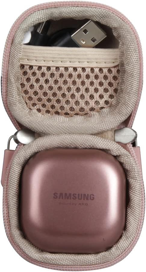 Hermitshell Travel Case for Samsung Galaxy Buds Live/Samsung Galaxy Buds Pro/Samsung Galaxy Buds 2 True Wireless Earbuds (Rose Gold)