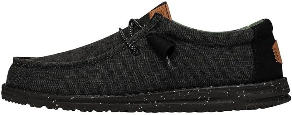 Hey Dude Mens Wally Canvas | Mens Loafers | Mens Slip On Shoes | Comfortable  Light-Weight