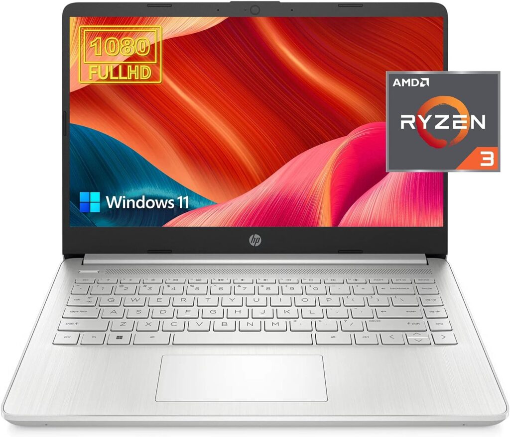 HP 2023 Newest 14 Laptop for Productivity and Entertainment,14 FHD Display, 16GB RAM, 1TB SSD, AMD Ryzen 3 Processor Upto 3.5GHz, Type-C, HDMI, Fast Charge, 10 Hrs Long Battery Life, Windows 11