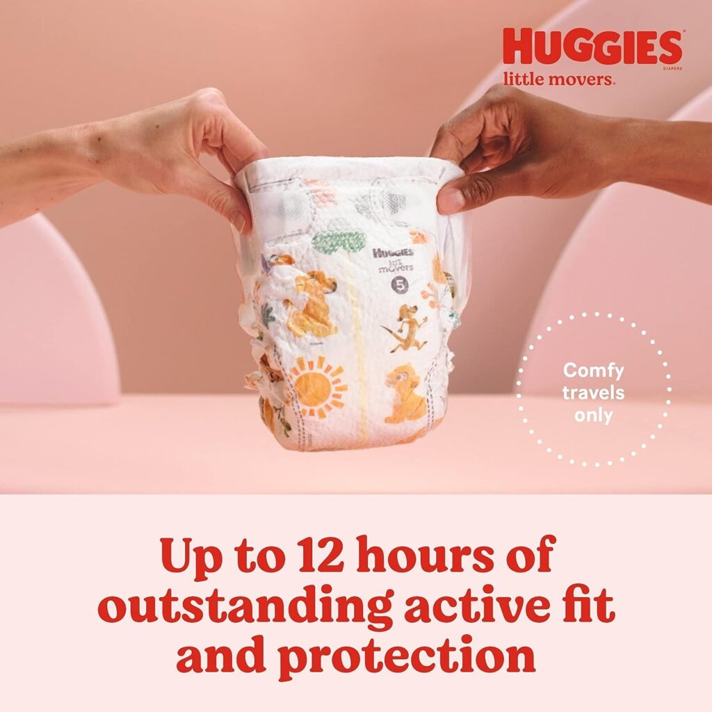 Huggies Size 5 Diapers, Little Movers Baby Diapers, Size 5 (27+ lbs), 120 Count (Pack of 2)