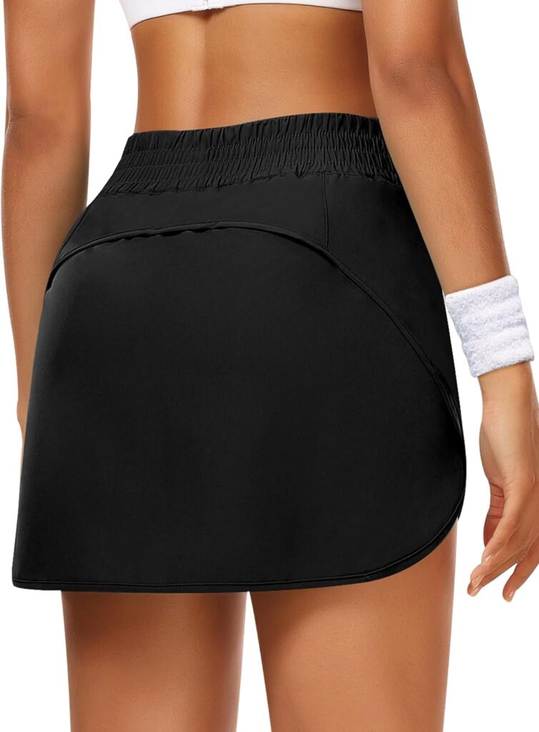 JoyGirl Womens Athletic Skort Tennis Skirt with Shorts High Waisted Quick Dry Running Workout Skirts with Pockets