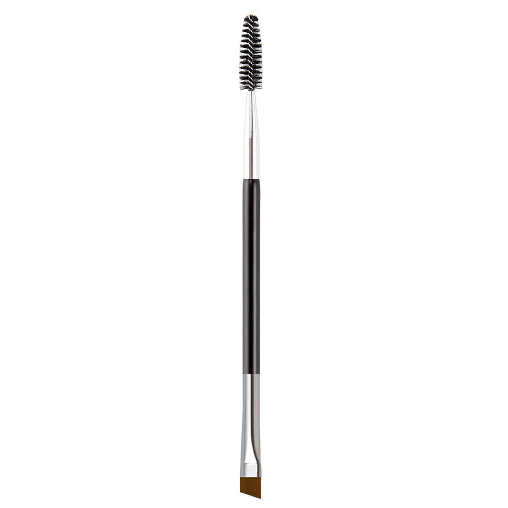 KINGMAS Eyebrow Brush, Professional Dual Angled Eye Brow Brush and Spoolie Brush Eyelash Comb Eyebrow Tool (Black)