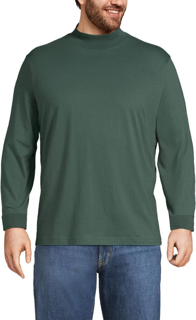 Lands End Mens Super-T Mock Turtleneck