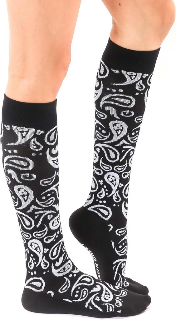 Living Royal Compression Socks - Graduated Compression 15-20mmHg, Padded Cushion Bottom Fun Socks, Moisture-Wicking