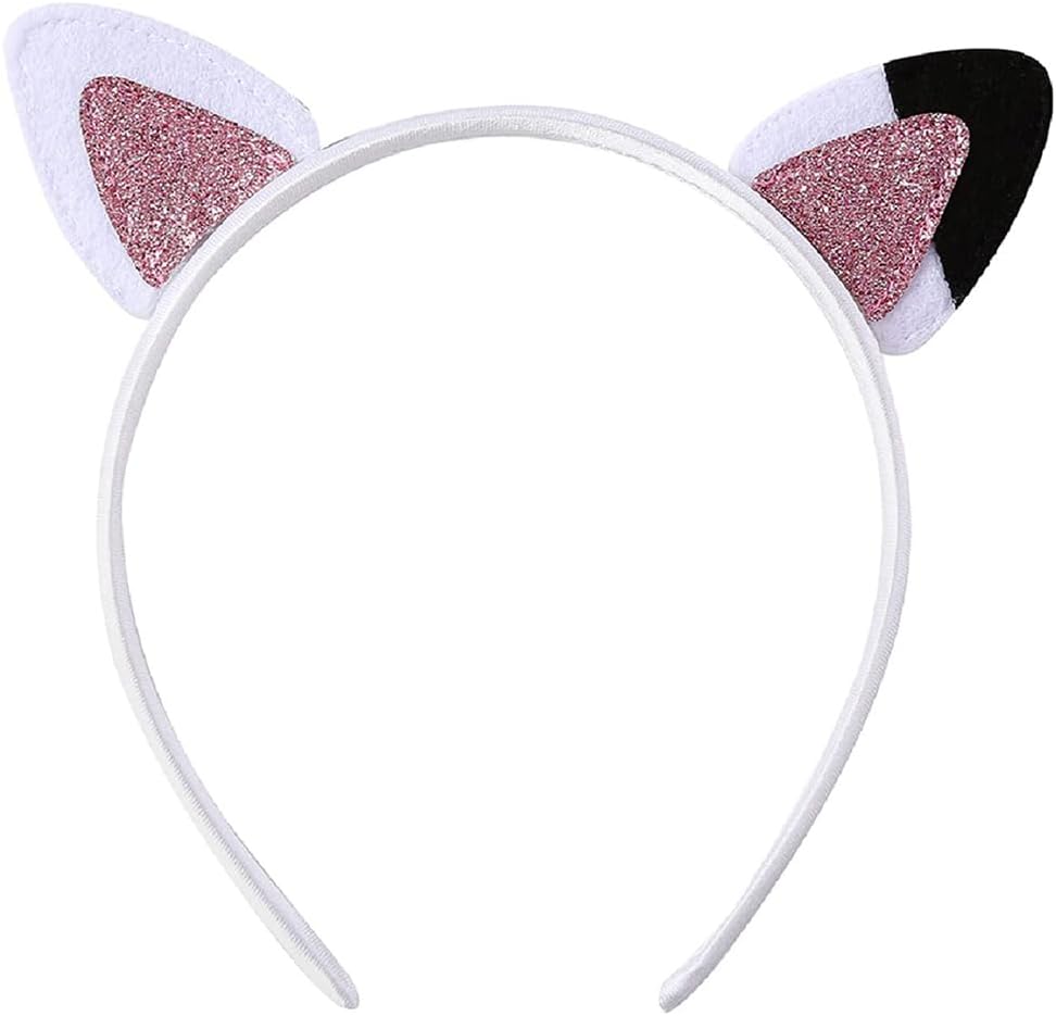 LOVINSHOW Glitter Cat Ears Headband Halloween Costume Accessory