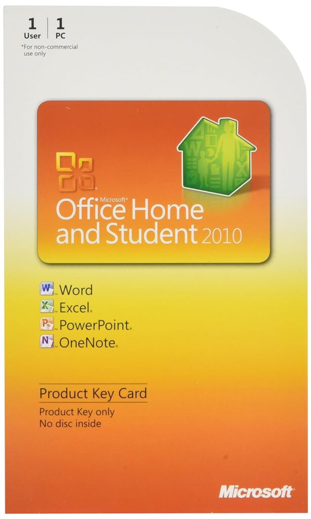 Microsoft Office Home  Student 2010 Key Card - 1PC/1User