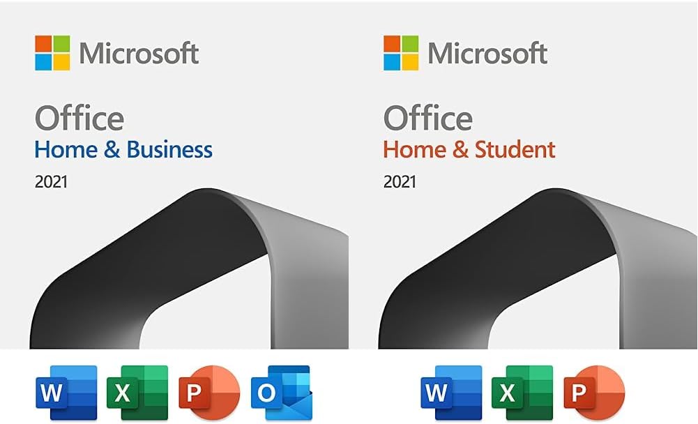 Microsoft Office Home  Student 2021 + Home  Business 2021 | Word, Excel, PowerPoint, Outlook | One-time purchase for 1 PC or Mac | Instant Download