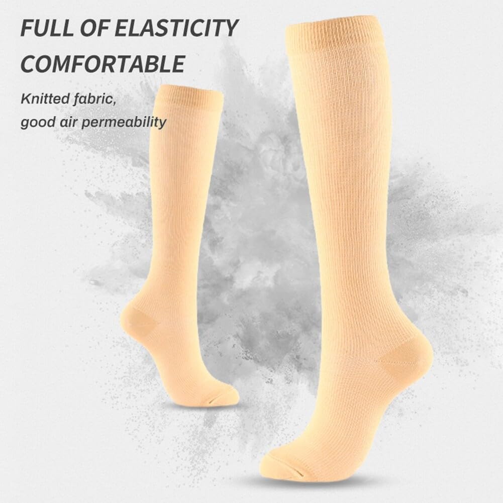 PHEZEN Zipper Compression Socks,3 Pairs 15-20 mmHg Closed Toe Compression Stockings for Men Women Running Nurse Athletic