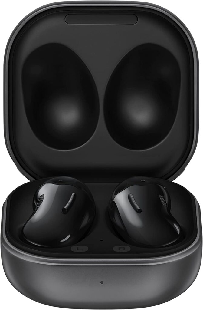 SAMSUNG Galaxy Buds Live, True Wireless Earbuds with Active Noise Cancelling, Microphone, Charging Case for Ear Buds, US Version, Onyx Black (Renewed)