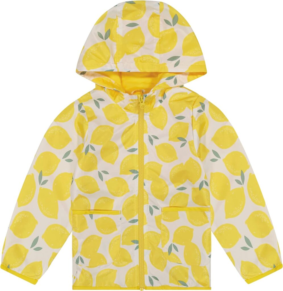 Simple Joys by Carters Girls Water-Resistant Rain Jacket with Hood