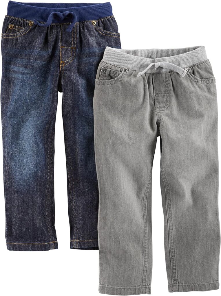 Simple Joys by Carters Toddler Boys Pull-On Denim Pant, Pack of 2