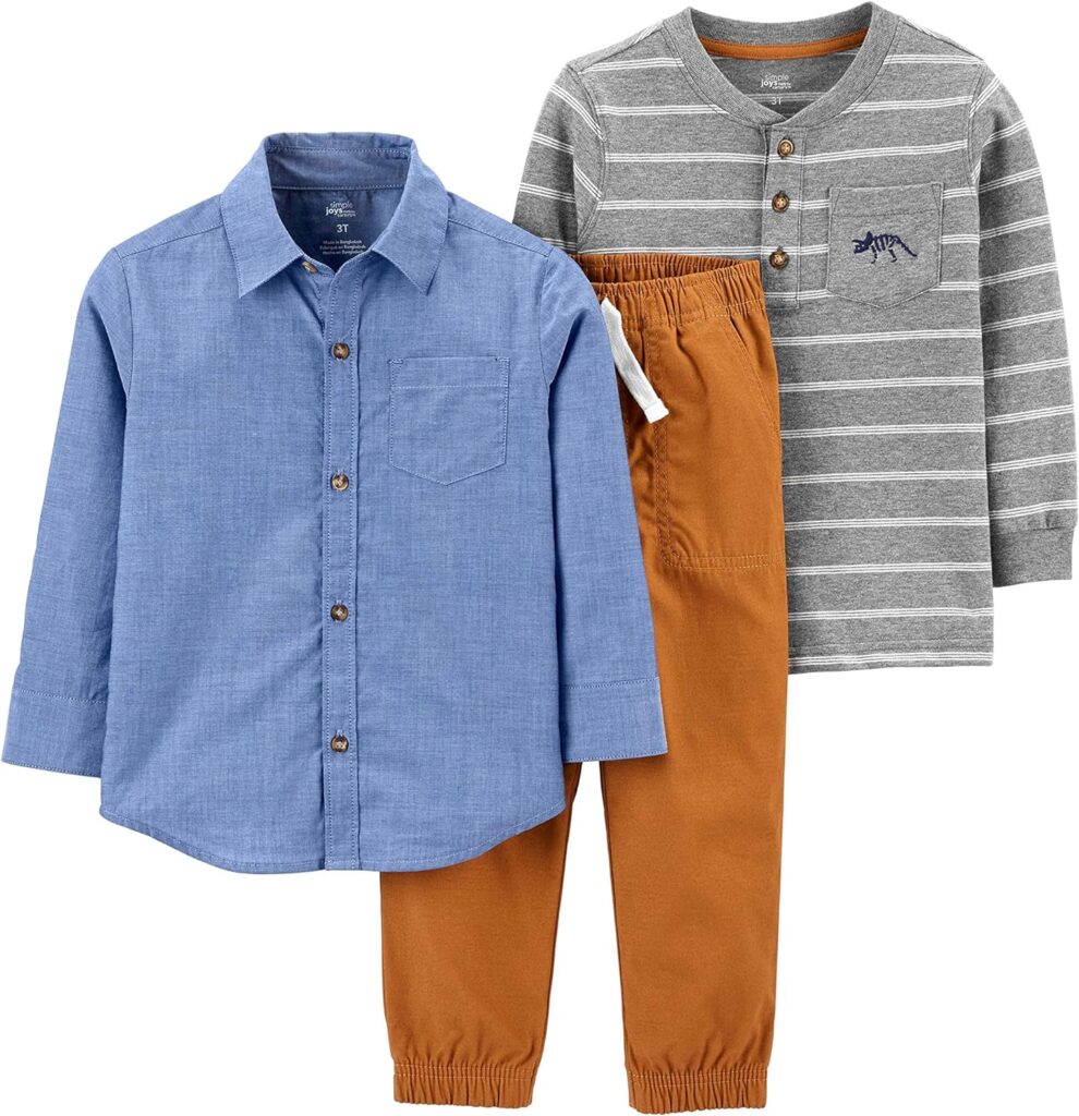 Simple Joys by Carters Toddlers and Baby Boys 3-Piece Playwear Set