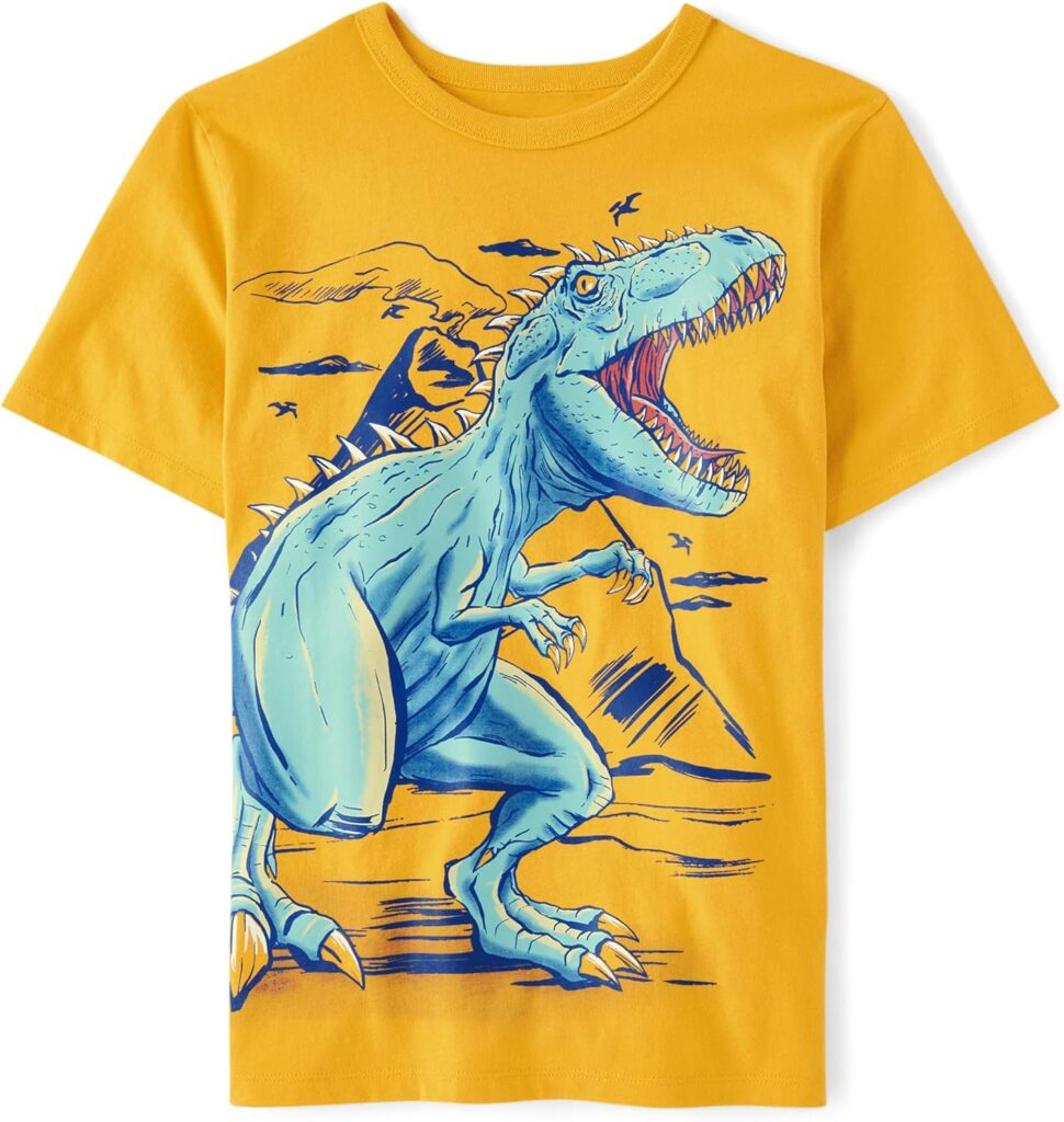 The Childrens Place Boys Short Sleeve Dinosaur Graphic T-Shirt