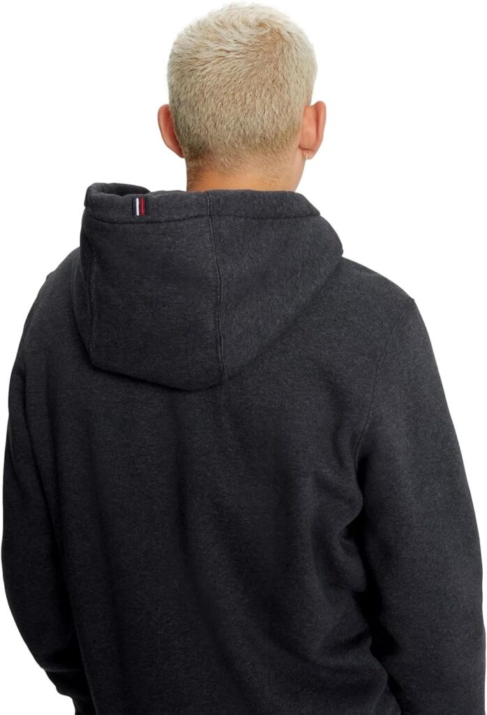 Tommy Hilfiger Mens Signature Fleece Zip Up Hoodie Sweatshirt 2024 Collection