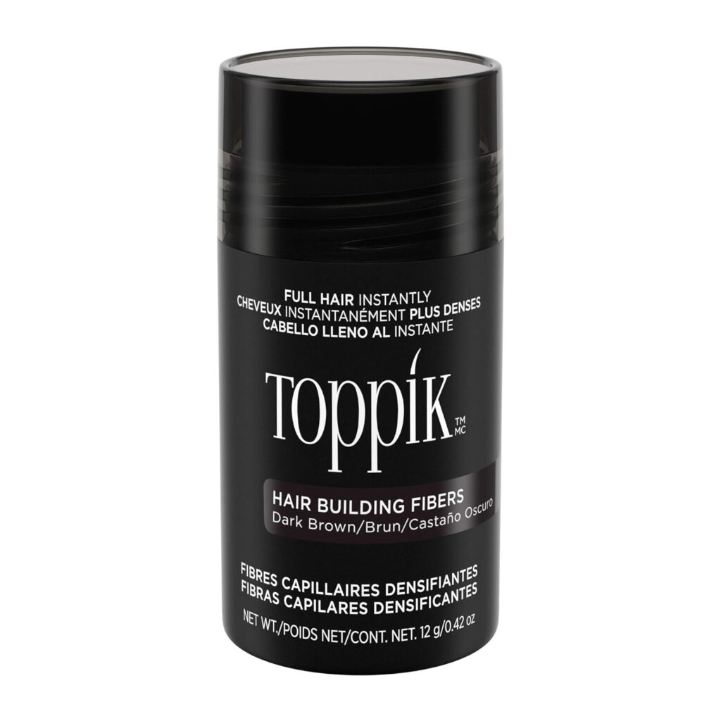 Toppik Hair Building Fibers, 12g Fill In Fine or Thinning Hair Instantly Thicker, Fuller Looking Hair 9 Shades for Men  Women