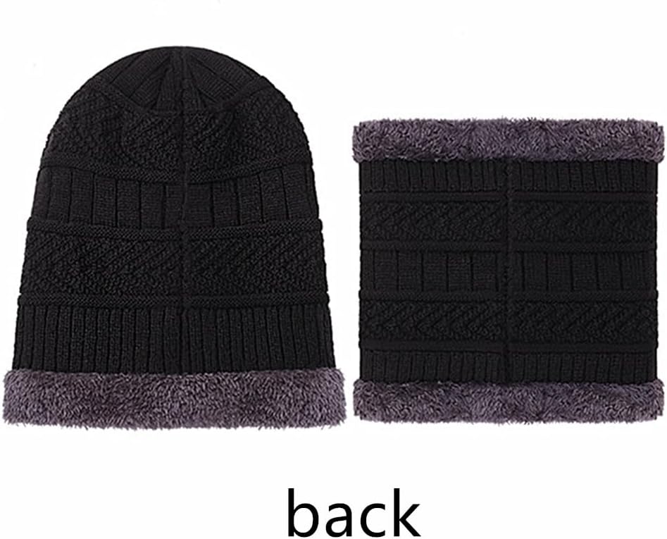 Winter Stretchy Soft Beanie Ear Protection Knit Hats Skull Cap Warm Scarf Mask hat Fleece Lined hat for Girls and Boys