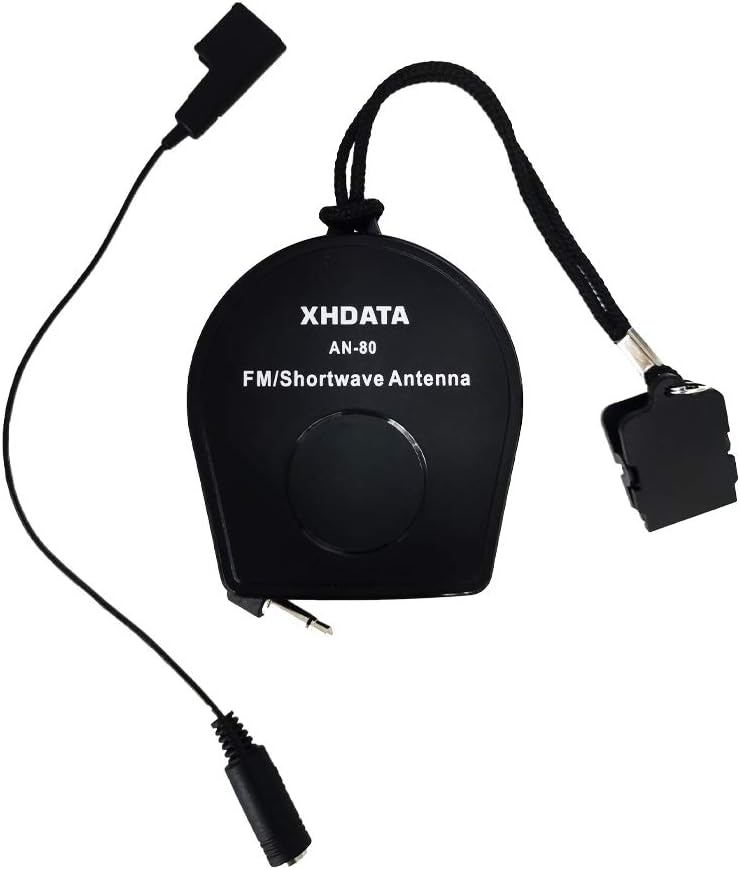 XHDATA AN-80 Shortwave Reel Antenna FM SW External Antenna Whip Antenna to Improve Signal Reception Suitable for FM SW Radio
