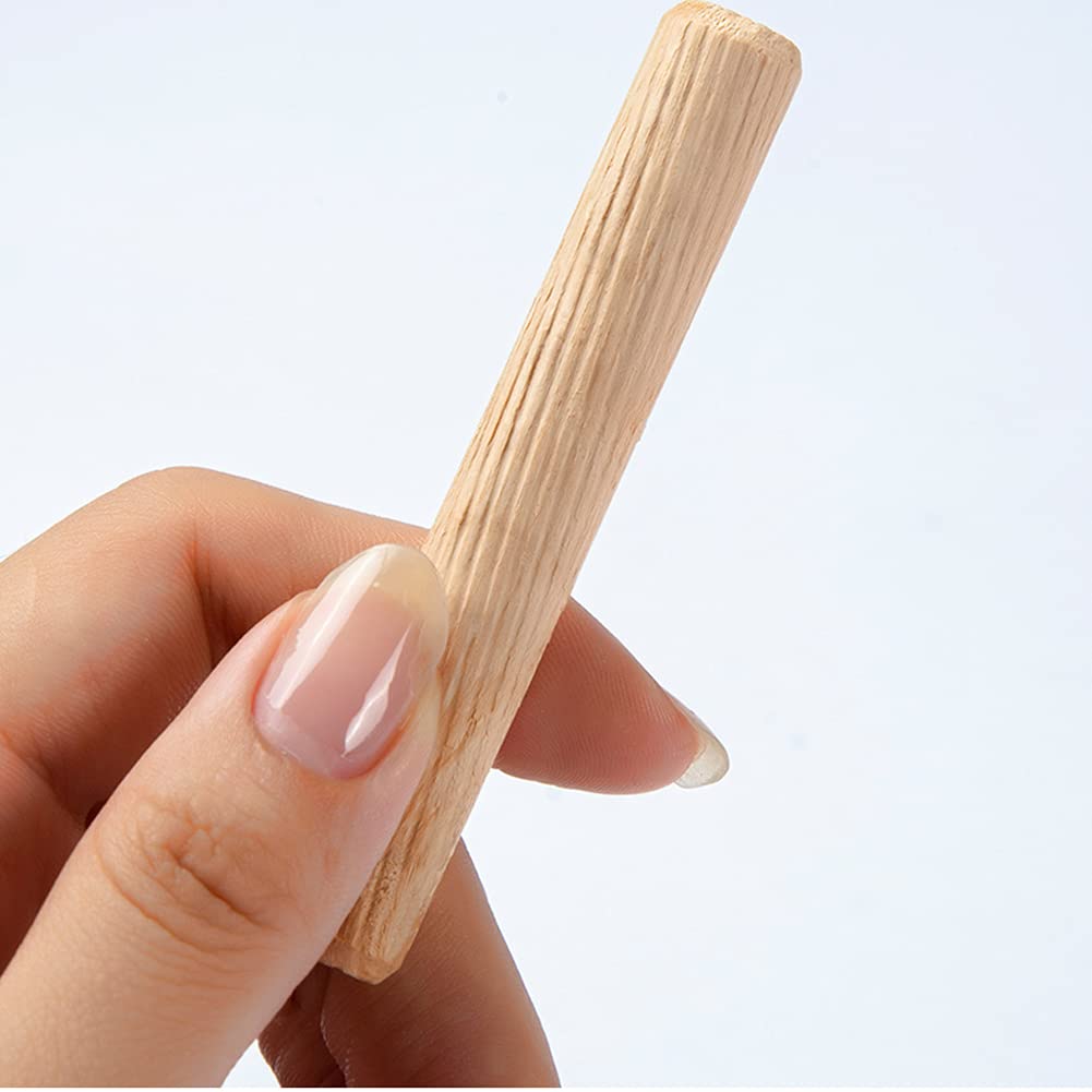 21pcs Wooden Dowels Assorted M6 M8 M10 Hard Wood Grooved Plugs Furniture Woodwork Grooved Fluted Pin Craft for Grooved Fluted, Craft, DIY, Carpentry (6mm 8mm 10mm)