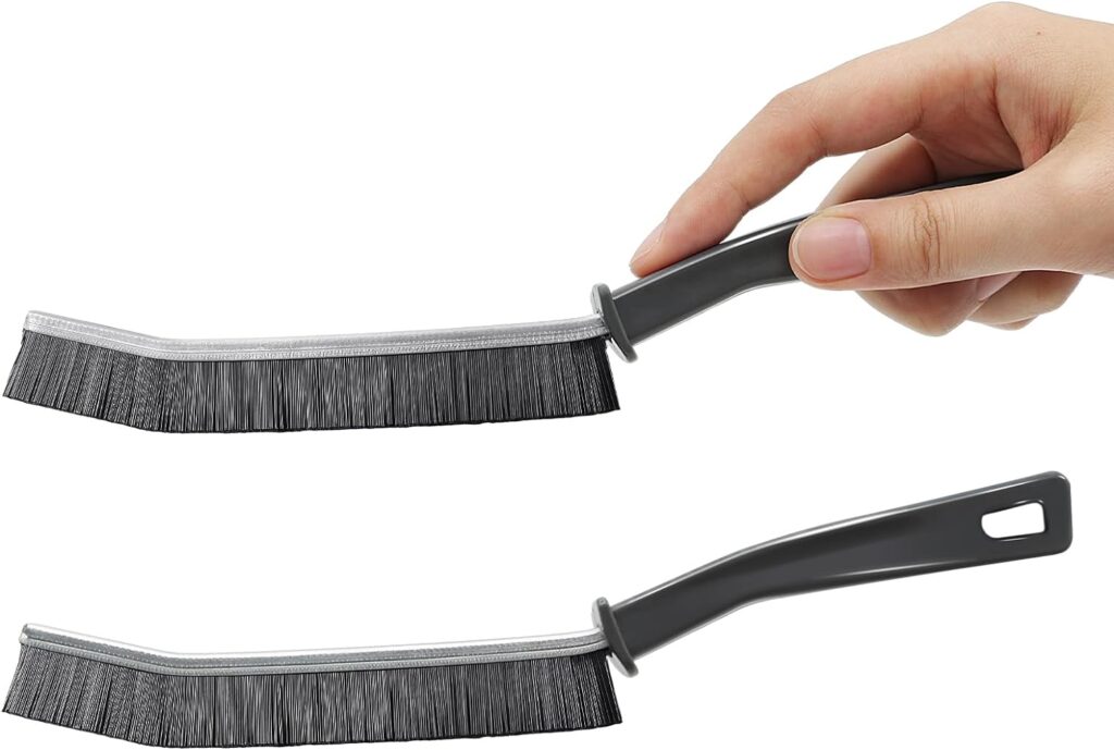 2Pcs Crevice Gap Cleaning Brush, Hard Bristle Brushes for Small Spaces Cleaning, Thin Bathroom Gap Cleaning Brush, Gap Brush Suitable for Kitchen Surfaces, Windows Groove, Tiles  Faucets