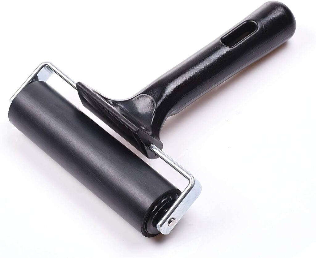 4-Inch Rubber Brayer Roller for Printmaking, Great for Gluing Application Also. (Original Version)