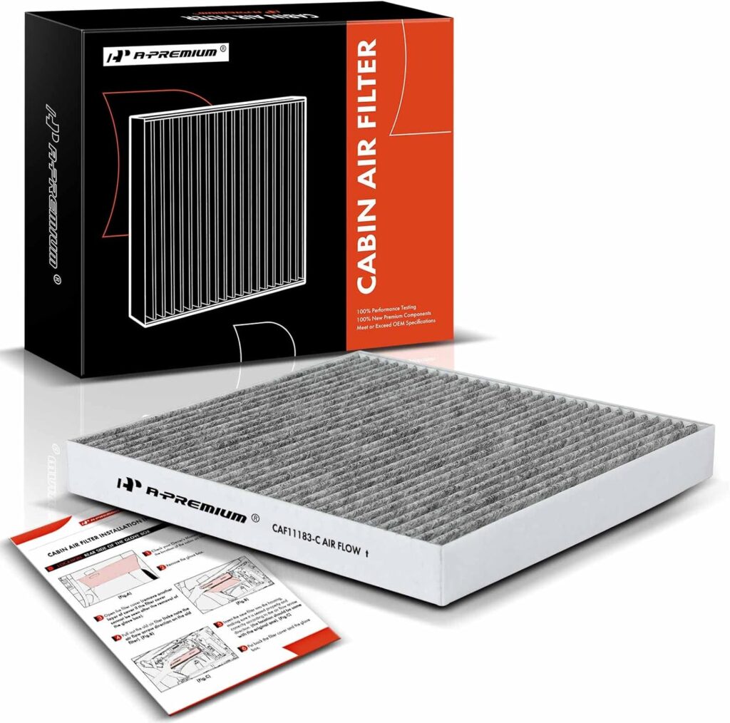 A-Premium Cabin Air Filter with Activated Carbon Compatible with Jeep Grand Cherokee 2011-2021, Grand Cherokee WK 2022-2022  Dodge Durango 2011-2022, Replace# 68079487AA