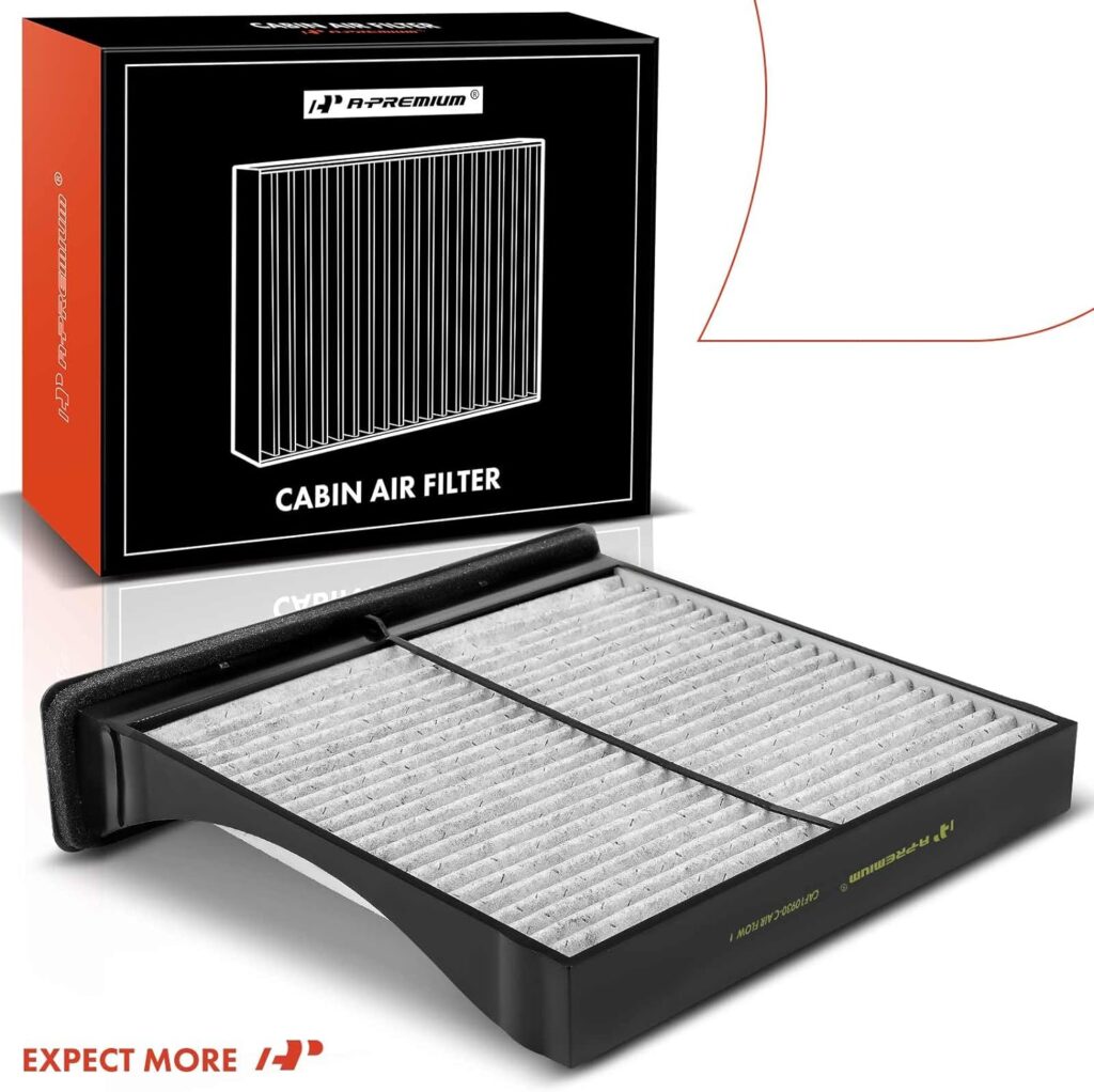 A-Premium Cabin Air Filter with Activated Carbon Compatible with Subaru Model - Crosstrek 2016-2017, Forester 2009-2018, Impreza 2008-2016, WRX 2012-2021, XV Crosstrek 2013-2015 - Behind Glove Box