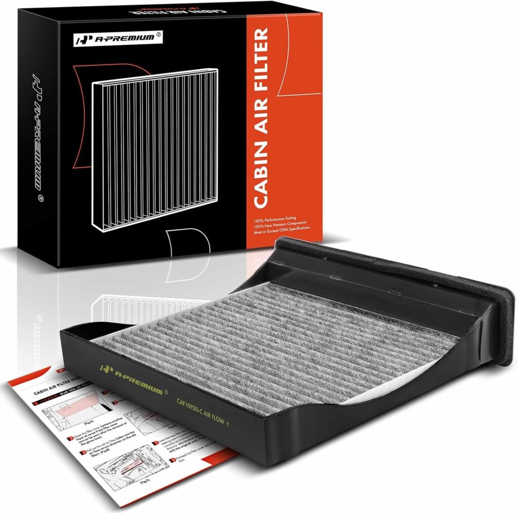 A-Premium Cabin Air Filter with Activated Carbon Compatible with Subaru Model - Crosstrek 2016-2017, Forester 2009-2018, Impreza 2008-2016, WRX 2012-2021, XV Crosstrek 2013-2015 - Behind Glove Box