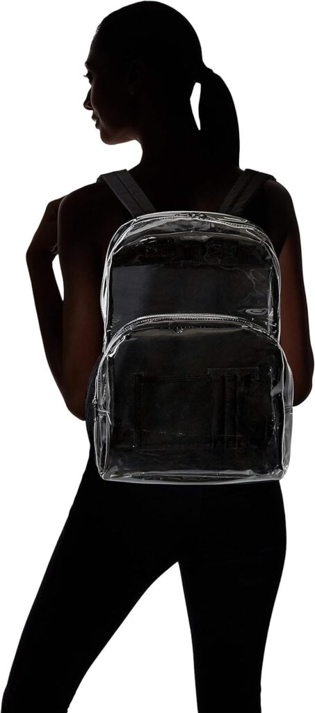 Amazon Basics School Backpack, Clear