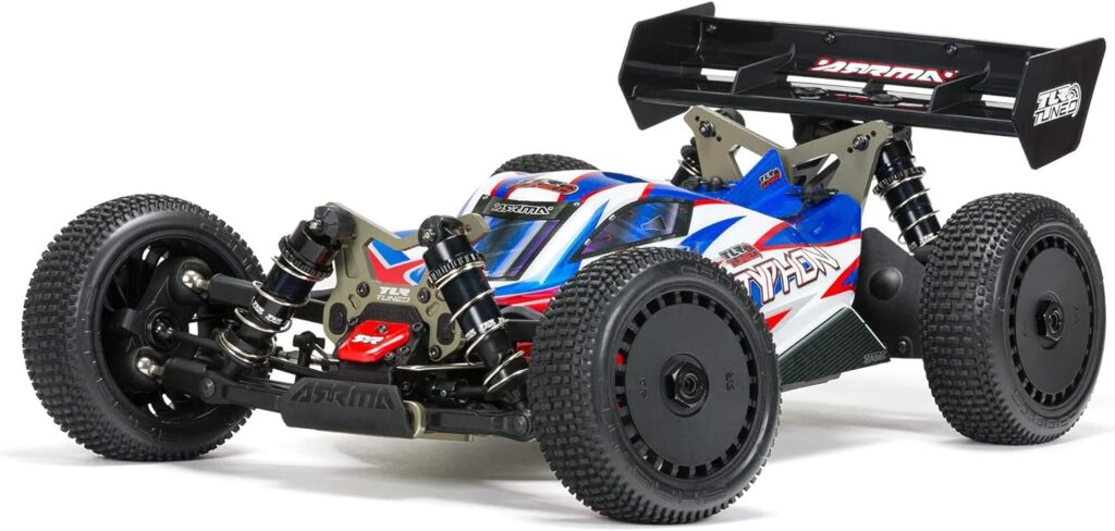 ARRMA RC Car 1/8 TLR Tuned Typhon 6S 4WD BLX Buggy RTR (Battery and Charger Not Included), Red/Blue, ARA8406, Cars, Electric Kit Other