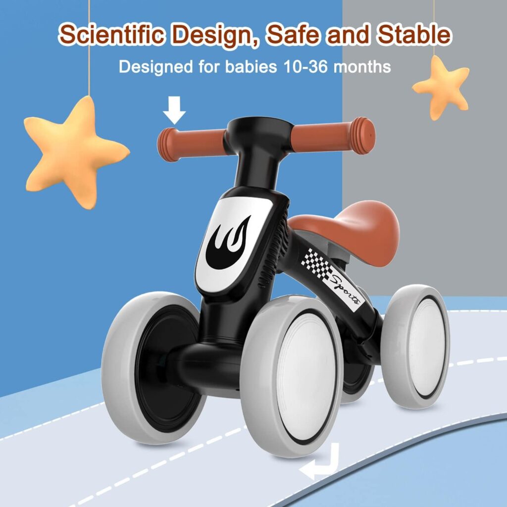 Baby Balance Bike Toys for 1 Year Old Boy Gifts, 10-36 Month Toddler Balance Bike, No Pedal 4 Silence Wheels  Soft Seat Pre-School First Riding Toys, 1st Birthday Gifts.