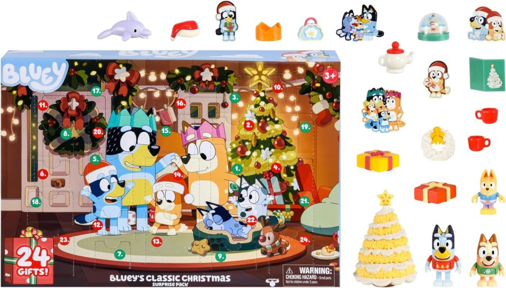 Blueys Exclusive Advent Calendar Pack. Open the Packaging To Find A Bluey Surprise Each Day For 24 days Including Exclusive Figures! | Amazon Exclusive