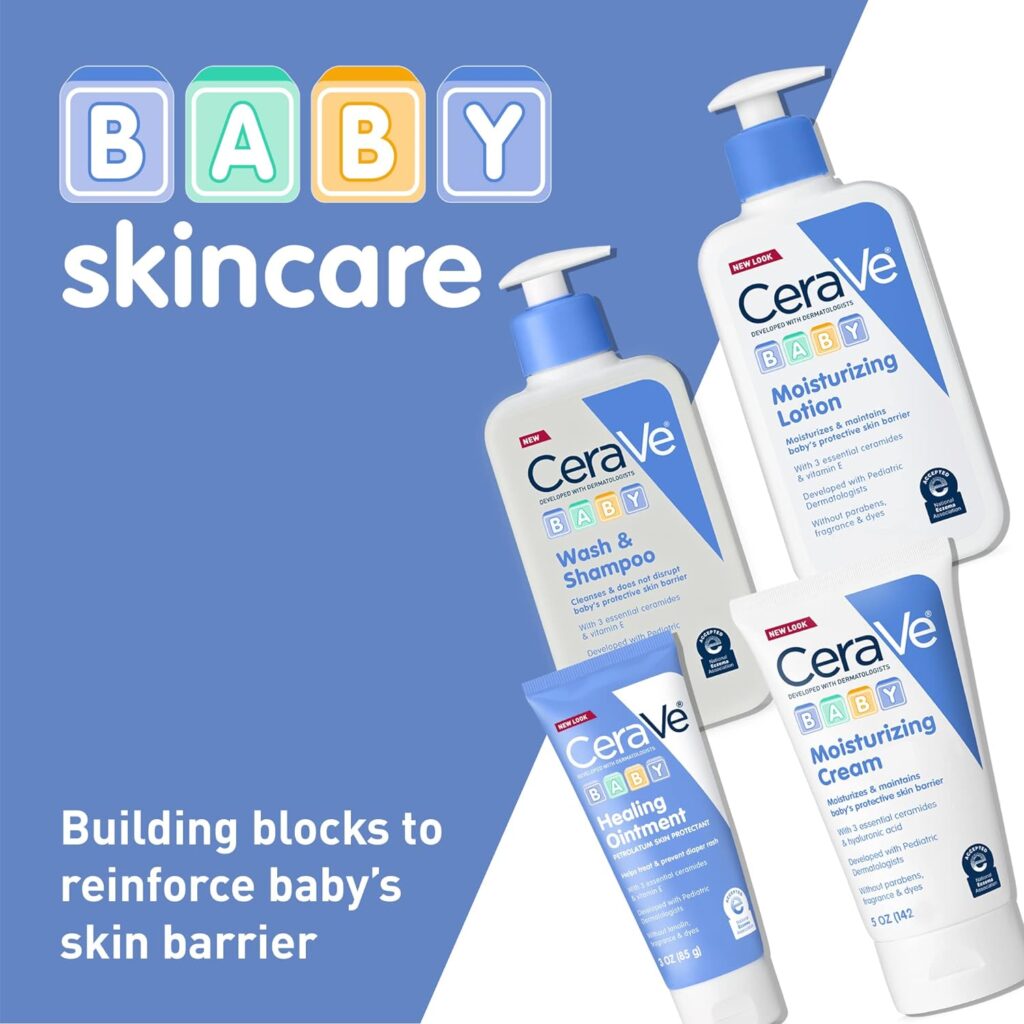 CeraVe Baby Wash  Shampoo | Fragrance, Paraben,  Sulfate Free Shampoo for Tear-Free Baby Bath Time | 8 Ounce