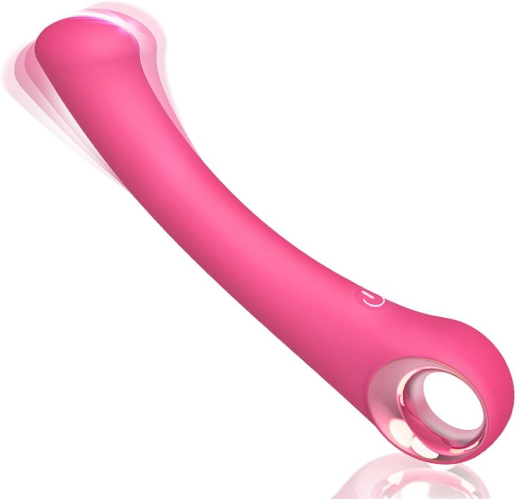 Clitoral G Spot Vibrator Sex Toy for Women,Personal Wand Massager with 9 Vibrating Modes,Waterproof Bullet Finger Anal Training Vibrators for Couple,Soft Silicone Dildo Adult Sex ToysGame (Pink)