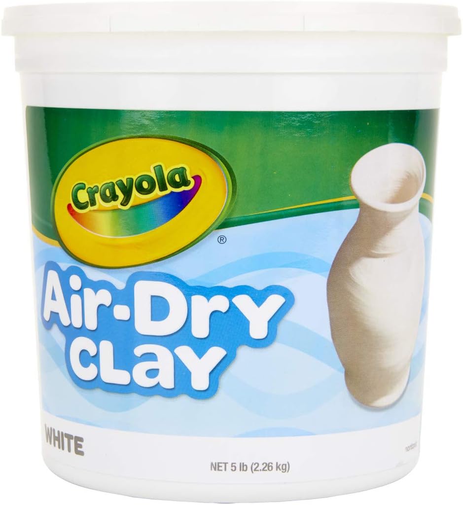 Crayola Air Dry Clay (5lb Bucket), Natural White Modeling Clay for Kids, Sculpting Material, Holiday Gift for Kids [Amazon Exclusive]