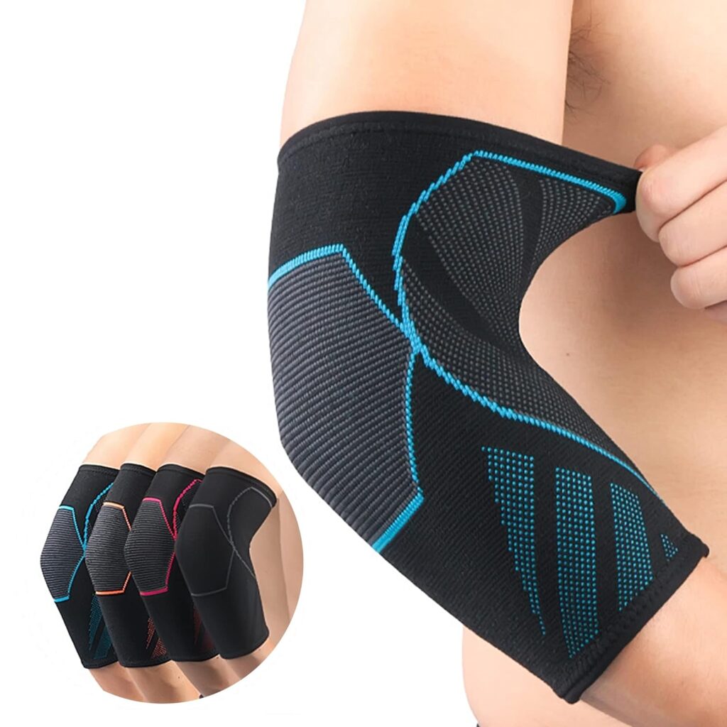 CYCLXY Elbow Compression Sleeve(1 Pair)，Tennis Elbow Braces for Tendonitis and Tennis Elbow，Arm Supports golfer elbow support，tennis elbow relief for women  men,elbow sleeve for weightlifting