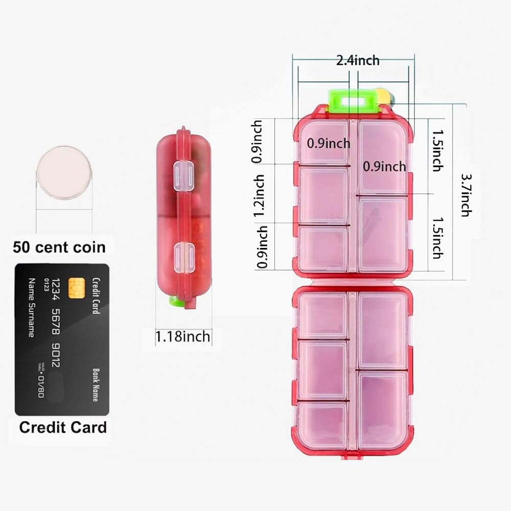 DIY Pocket Pharmacy with Medicine Labels Travel Daily Pill Container Mini Medication Organizer Storage Pill Organizer Travel Essentials Pill Case 7 Day Pill Organizer(Grey  146 Lables)