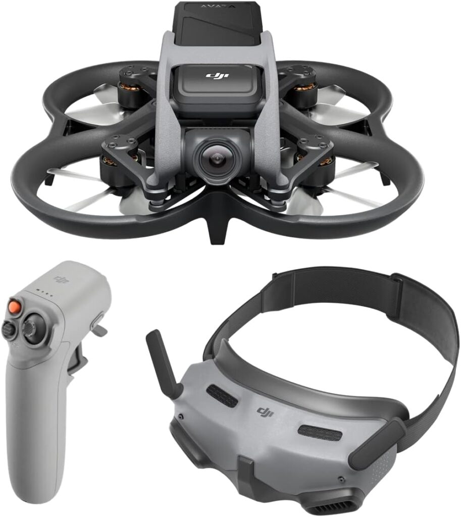 DJI Avata Pro-View Combo - First-Person View Drone UAV Quadcopter with 4K Stabilized Video, Super-Wide 155° FOV, Emergency Brake and Hover, Includes New RC Motion 2 and Goggles 2