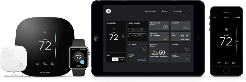 ecobee3 Smarter Wi-Fi Thermostat with Remote Sensor, 2nd Generation