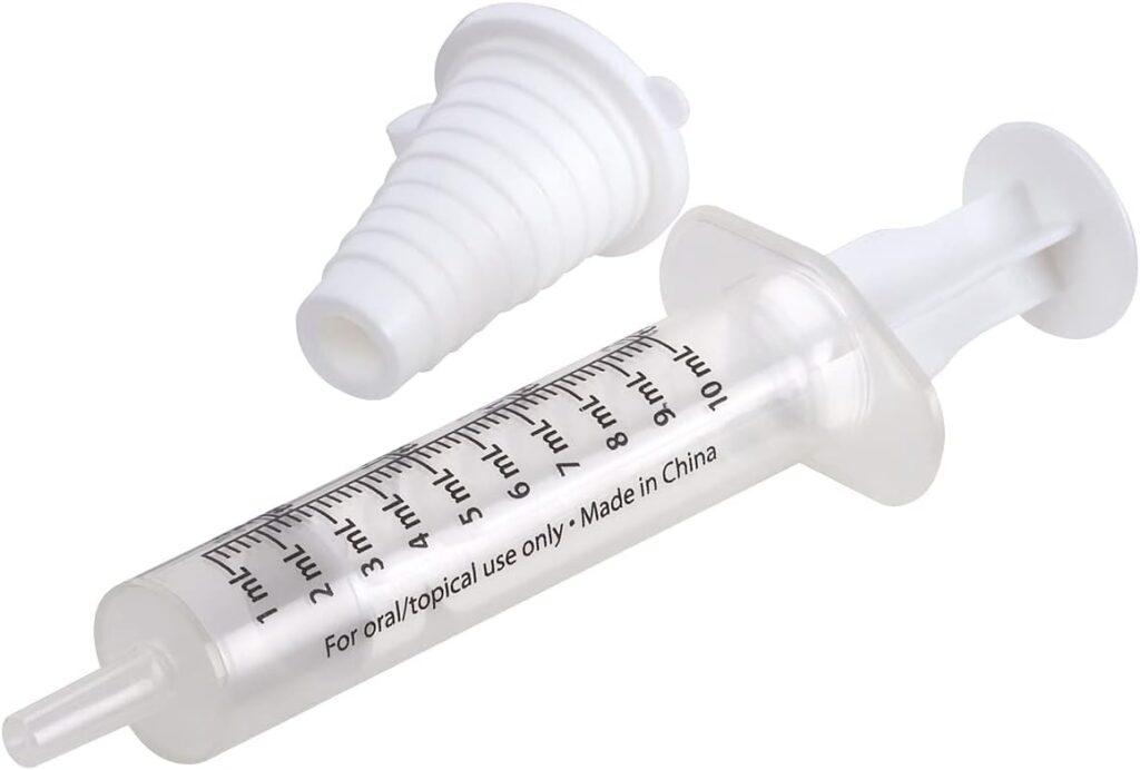 Ezy Dose Kids Baby Oral Syringe  Dispenser | Calibrated for Liquid Medicine | 10 mL/2 TSP | Includes Bottle Adapter, (Pack of 1)