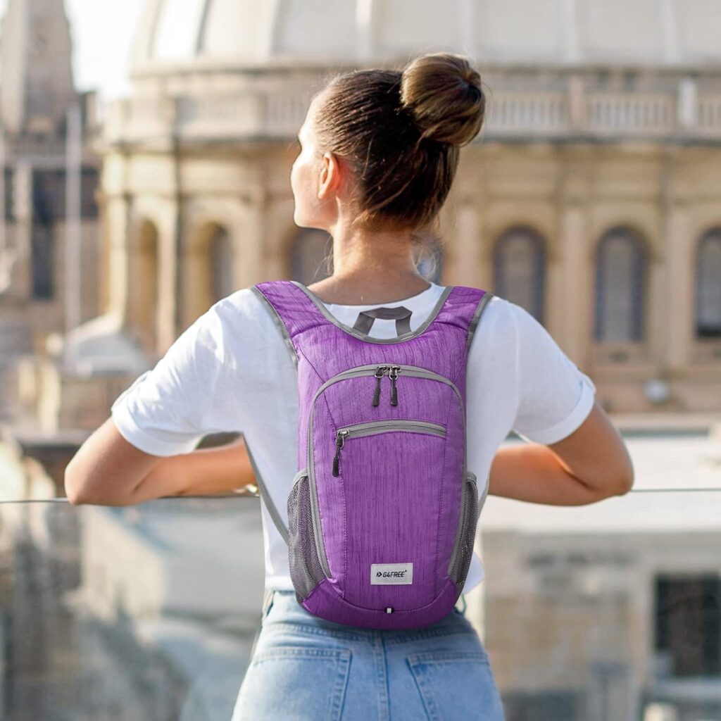 G4Free 10L/15L Hiking Backpack Lightweight Packable Hiking Daypack Small Travel Outdoor Foldable Shoulder Bag(Black)