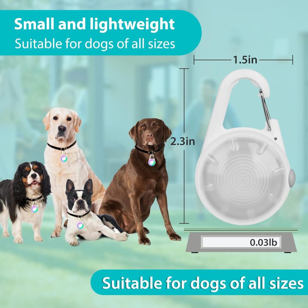 HMNYSOL Dog Collar Lights for Night Time, 4 Modes Dog Collar Light Rechargeable Led Light for Dog Collar, IP68 Waterproof Dog Light for Night Walking, Safety Dog Collar Lights for Night Time Clip On