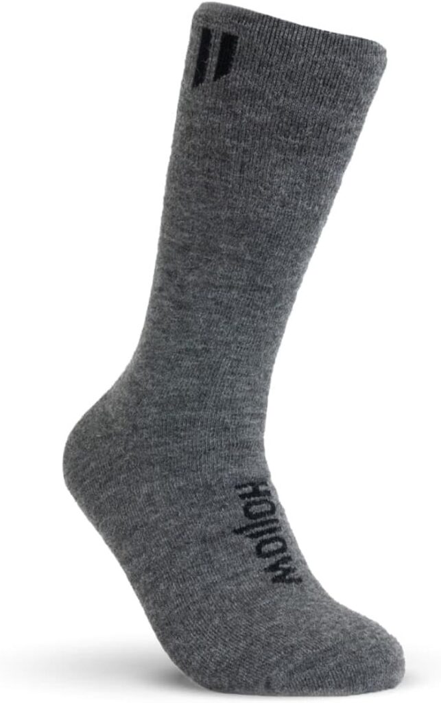 HOLLOW Alpaca Boot Socks for Men and Women, Running, Hiking, Outdoors, Designed for Comfort and Performance