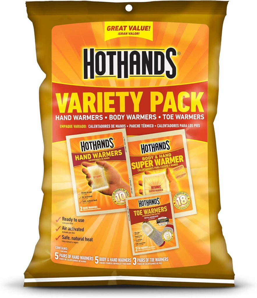 HotHands Toe, Hand,  Body Warmer Variety Pack - Long Lasting Safe Natural Odorless Air Activated Warmers